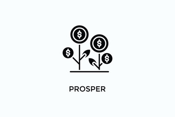 Prosper Vector Icon Or Logo Illustration