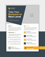 Creative corporate business flyer template, Corporate Business flyer template, Flyer Template Geometric shape used for business poster layout, business flyer template with minimalist layout 