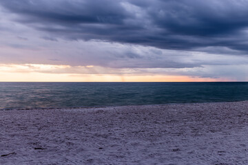 Naples Beach Sunset with a Storm coming