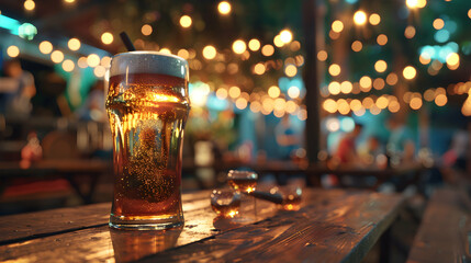 Dynamic Beer Festival Atmosphere with Revelers Enjoying Live Music, Food Trucks and a Variety of...