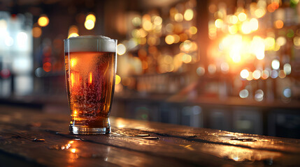 Vibrant International Beer Day Bar Menu Specials with Realistic Photography for Citywide Bar Promotions