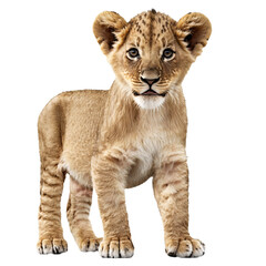 baby llion standing isolated transparent photo