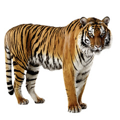 Obraz premium tiger standing isolated transparent photo