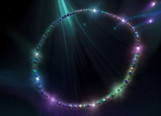 Obraz premium Rare and unusual stones, crystals, jewelry, mystical otherworldly, mysterious aliens,generative ai