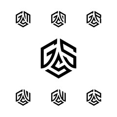 Hexagon logo design, GSS hexagon logo, develop, natural, luxury, modern, finance logo, strong logo