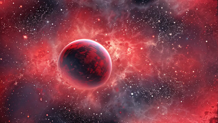 Obraz premium Red box abstract style centered on a black background