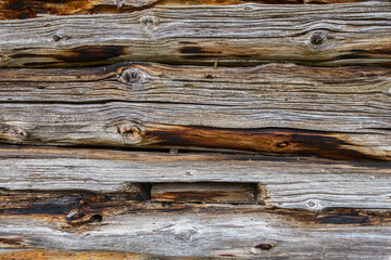 Holzwand aus altem verwittertem Holz ideal als Hintergrundbild