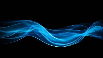 Abstract Background Blue waves on black background