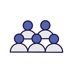 team icon with white background vector stock illustration