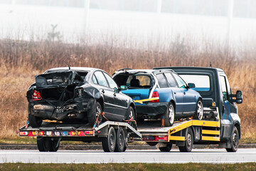 Flatbed Tow Truck in Action. Roadside Recovery 24 at 7 car service.