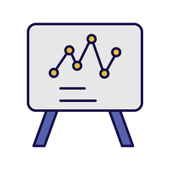 strategy icon with white background vector stock illustration