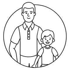 Celebrate Dad's Love Expressive Vector Art for Father's Day