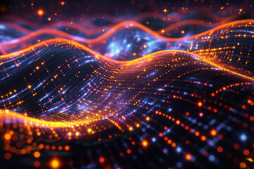 Obraz premium Quantum Computing Core Futuristic Design, Abstract Technology Background