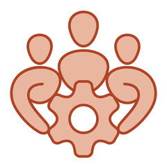 Collaboration Icon Brown