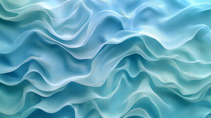 Obraz premium Abstract Ocean Waves Texture in Serene Turquoise and Blue Tones