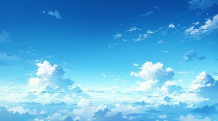 Epic illustration scene of sky with clouds