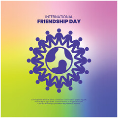 Happy Friendship Day poster design vector
