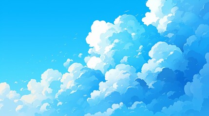 Epic illustration scene of sky with clouds