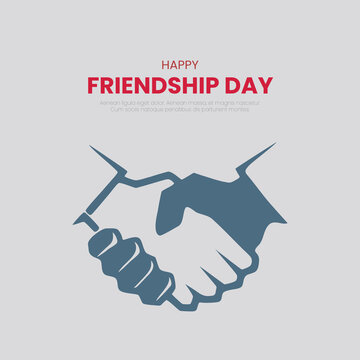 Friendship day background with handsshake
