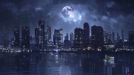 Night cityscape wallpaper