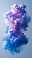 Colorful smoke on white background