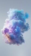Colorful smoke on white background