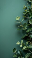minimalist photography copyspace, green fresh natural back ground