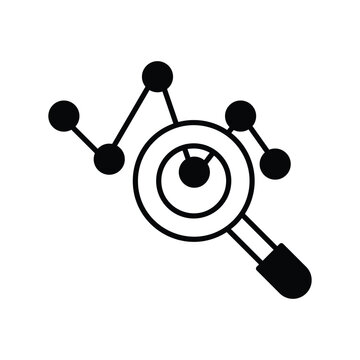 monitering icon with white background vector stock illustration