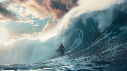Conquering the Giant Wave: A Surfer's Journey