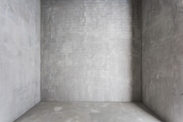 interior of the apartment without decoration in gray colors. rough finish