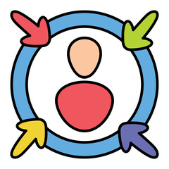 Customer Centric  Icon Color