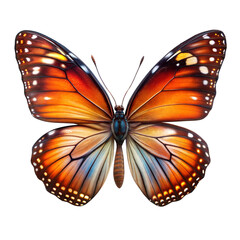 Fototapeta premium Close-up of a monarch butterfly with vibrant wings