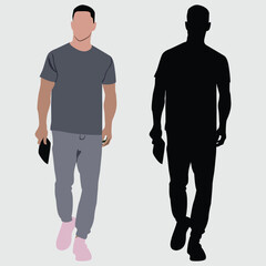 silhouette of a person in a shirt