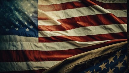 Grunge American flag   Memorial or Veterans Day, 4th of July, Independence day,