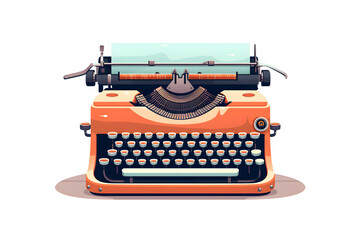 illustrated type writer basic background vintage style illustration, type writer illustration