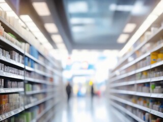 Fototapeta premium shelves in supermarket