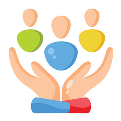 Social Responsibility  Icon Flat color