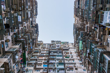 Monster Building, The iconic architecture urban building in Hong Kong