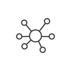 Teamwork Chart Icon Set. Social networking vector symbol. Collaboration and community connection sign.