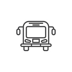 Public Transit Icon Set. Urban bus vector symbol. City commuter service sign. Road transportation icon.