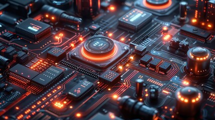 Obraz premium overview of security system technology in isometric illustration