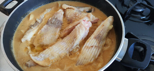 stingray fish dish typical from mediterranean sea