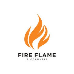 fire flame logo design vector illustration