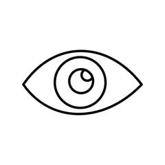 eye icon with white background vector stock illustration