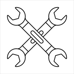 tools vector illustration design. Suitable for coloring book, t-shirt, sticker, etc. Eps 10