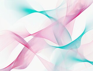 Swirling blue and pink waves in a soft, futuristic design colorful abstract