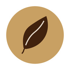 葉っぱのアイコン　シルエット