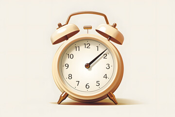 illustrated vintage style alarm clock, illustrated vntage style clock with a alarm vintage styyle alarm clock
