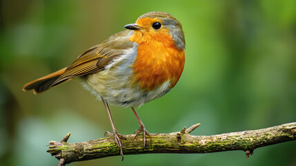 Robin bird on branch