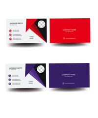  white, blue and red modern creative business card and name card. double sided business card template modern and clean style. Visiting card for business and personal use.